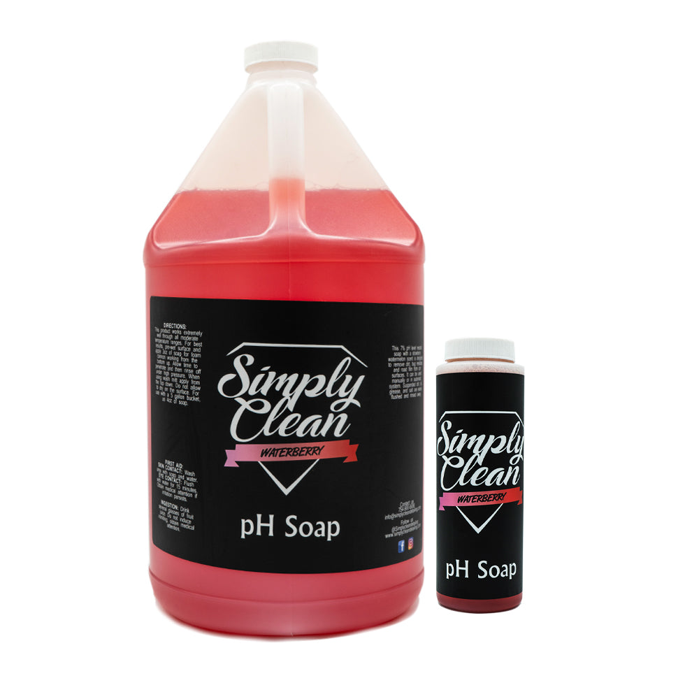 Simply Clean Ph Soap WaterBerry 1 Gallon and 10 oz Combo Image 